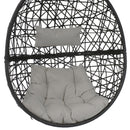 Sunnydaze Caroline Outdoor Hanging Egg Chair with Cushion