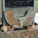 Sunnydaze Half Moon Slate Tabletop Fountain - 16"