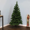 Sunnydaze Unlit Faux Christmas Tree with Hinged Branches and Stand