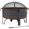 Sunnydaze 29" Cauldron Outdoor Wood-Burning Fire Pit with Spark Screen