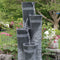 Sunnydaze 4-Tier Staggered Pillars Outdoor Fountain with Lights - 41"