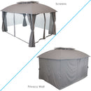 Sunnydaze 10' x13' Gazebo with Screens and Privacy Walls