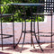 Sunnydaze Elegant Round Black Wrought Iron Bar Table - 30" Diameter