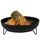 Sunnydaze Black Steel Outdoor Wood-Burning Fire Pit Bowl with Stand, 23-Inch
