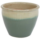 Sunnydaze Chalet High-Fired Glazed Ceramic Planter - 15"