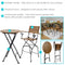 Sunnydaze Deluxe European Chestnut 5-Pc Bar Height Folding Table/Bar Chair Set