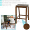 Sunnydaze Set of 2 Modern Counter-Height Stools - Dark Walnut