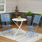 Sunnydaze Café Couleur 3-Piece Wood Folding Bistro Table and Chair Set