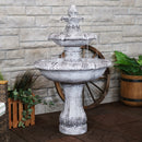 Sunnydaze 45" 3-Tier Outdoor Water Fountain - Mediterranean Reinforced Concrete