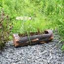 Sunnydaze Outdoor Rustic Polyresin Log Flower Pot Planter - 35"