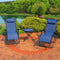 Sunnydaze Zero Gravity Lounge Chairs with Cup Holders and Table Set