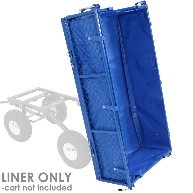 Sunnydaze Heavy-Duty Polyester Dumping Utility Cart Liner