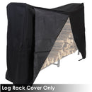Sunnydaze 6-Foot Firewood Log Rack Cover - Decorative Black