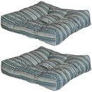 Sunnydaze Polyester Tufted Indoor/Outdoor Square Patio Cushions Set of 2