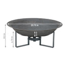 Sunnydaze Modern Cast Iron Fire Pit Bowl with Stand - 23" Diameter