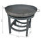 Sunnydaze 30" Cast Iron Fire Pit with Built-In Log Rack