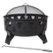 Sunnydaze 34" Nordic-Inspired Steel Fire Pit with Cutouts