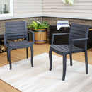 Sunnydaze Illias Plastic Outdoor Arm Chair - Multiple Colors Available