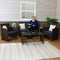 Sunnydaze Ardfield 4-Piece Patio Conversation Set with Cushions