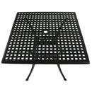 Sunnydaze Black Cast Aluminum Square Dining Table - 35"