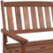 Sunnydaze Meranti Wood 2-Seat Bench with Teak Oil Finish