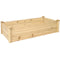 Sunnydaze Rectangular Wood Raised Garden Bed - 24 x 48.25 inches