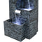 Sunnydaze Contemporary Cascading Tower Water Fountain with LED Lights and Electric Submersible Pump - 32"