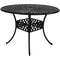 Sunnydaze Round Patio Table, Durable Cast Aluminum Construction with Crossweave Design, 41-Inch Diameter