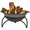 Sunnydaze Small Dark Gray Wood-Burning Cast Iron Fire Pit Bowl with Stand, 24 Inch Diameter