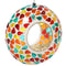 Sunnydaze Mosaic Glass Fly-Through Hanging Bird Feeder Colorful Confetti - 6.5-Inch