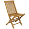 Sunnydaze Hyannis Teak Outdoor Folding Patio Chair with Slat Back - 1 Chair