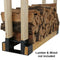 Sunnydaze Steel Firewood Log Rack Brackets - Adjustable to Any Length