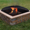 Heavy duty square fire pit spark screen protecting from flying flames.
