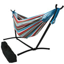 Sunnydaze Brazilian Double Hammock with Stand & Carrying Case - 2-Person