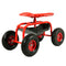 Sunnydaze Rolling Garden Cart with 360 Degree Swivel Seat & Tray