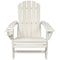 Sunnydaze All-Weather Lake-Style White Adirondack Chair with Cup Holder - 300 lb Capacity