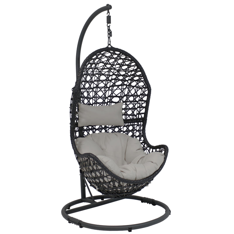 Sunnydaze Replacement Seat and Headrest Cushion for Cordelia Egg Chair - Gray