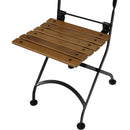 Sunnydaze European Chestnut Wooden Folding Bistro Side Chair