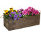 Sunnydaze Rectangle Acacia Wood Planter Box - Indoor/Outdoor Use
