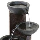 Sunnydaze Descending Bowls 3-Tier Indoor Tabletop Water Fountain - 9"