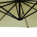 Sunnydaze 10' Offset Patio Umbrella with Solar LED Lights