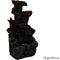 Sunnydaze Driftwood and Flourishing Stems Solar Fountain with Battery Pack - 30"