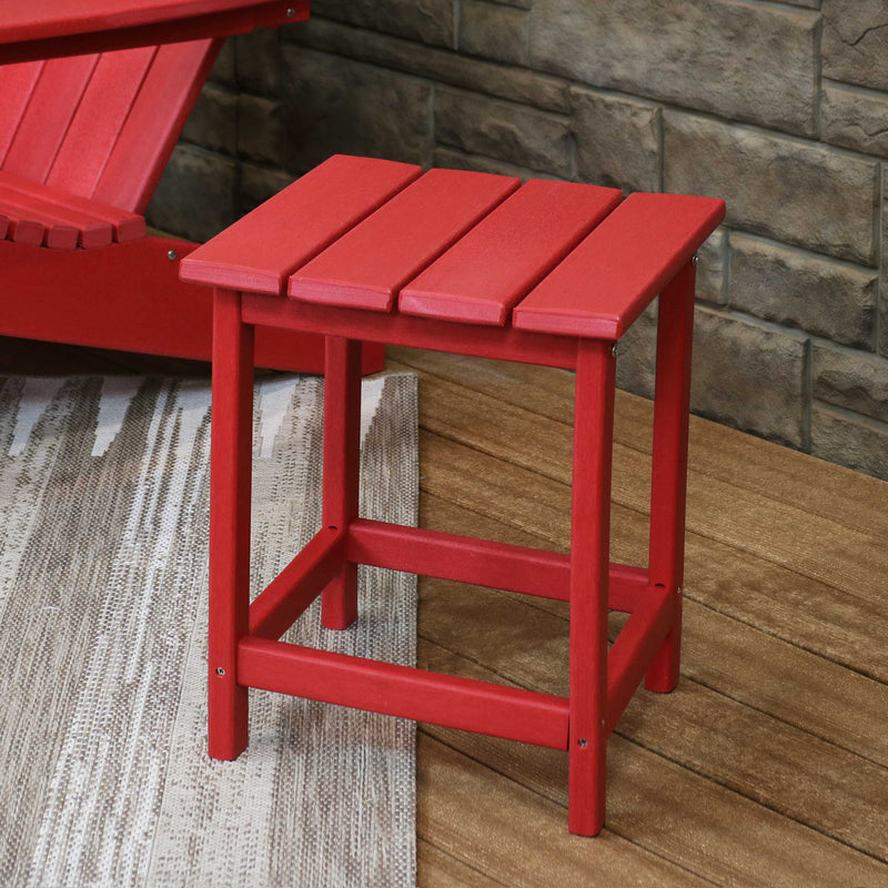Sunnydaze All-Weather Outdoor Adirondack Square Side Table