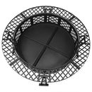 Sunnydaze 40" Diamond Weave Large Steel Fire Pit with Spark Screen