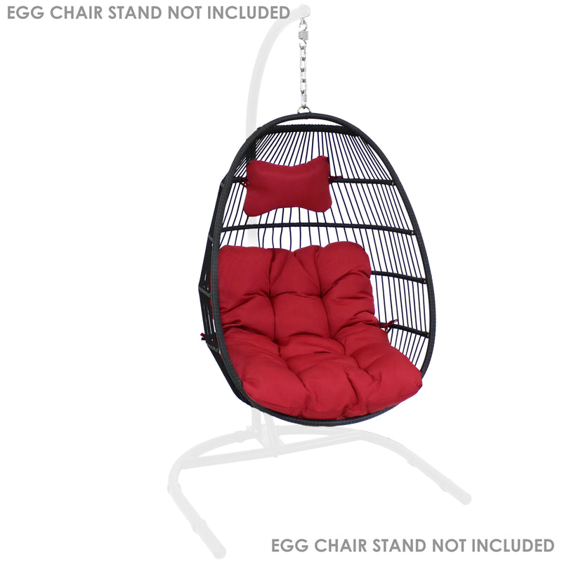 Sunnydaze Julia Outdoor Hanging Egg Chair with Cushions