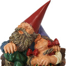 Sunnydaze Al and Anita Gnomes on Bench Statue - 8" H