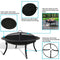 Sunnydaze Portable Fire Pit Bowl with Case and Spark Screen - 29"