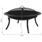 Sunnydaze Portable Fire Pit Bowl with Case and Spark Screen - 29"
