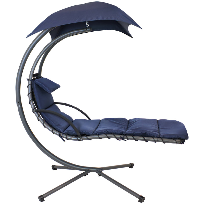 Sunnydaze Floating Chaise Lounge Chair with Umbrella