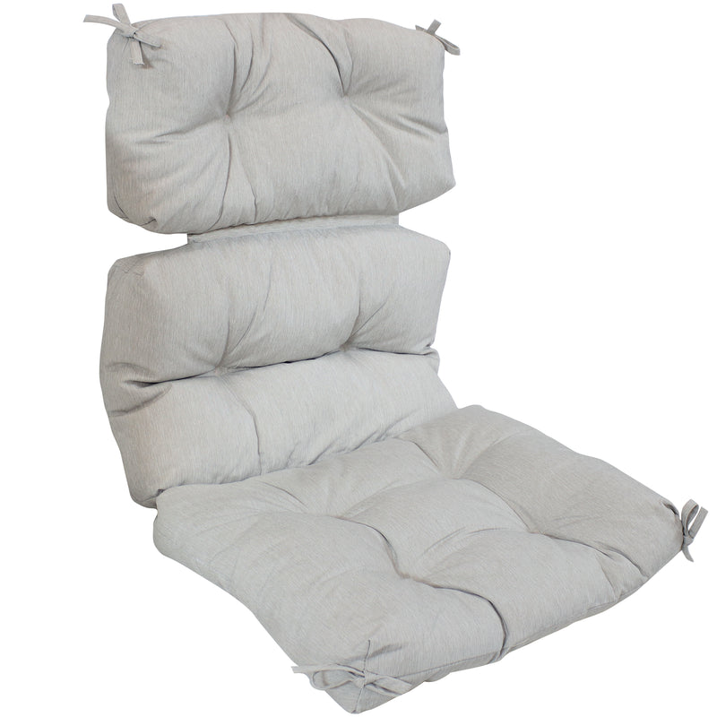 Sunnydaze Tufted High Back Patio Chair Cushion - Multiple Colors